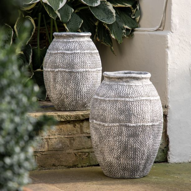 Zantano Vase Large Antique Grey by Gallary Living | Style Our Home
