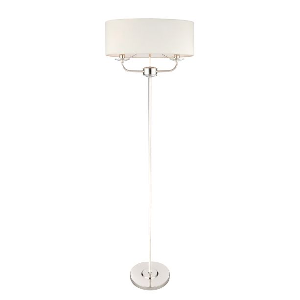 Nixano Floor Lamp Bright Nickel by Gallary Living | Style Our Home