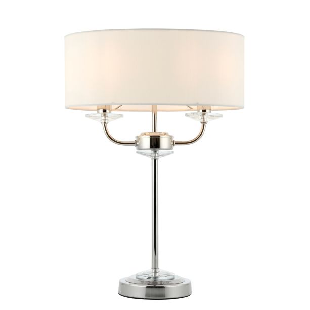 Nixano Table Lamp Bright Nickel by Gallary Living | Style Our Home