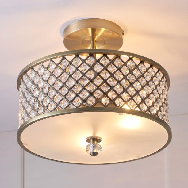 Hudsono Ceiling Lamp Antique Brass by Gallary Living | Style Our Home