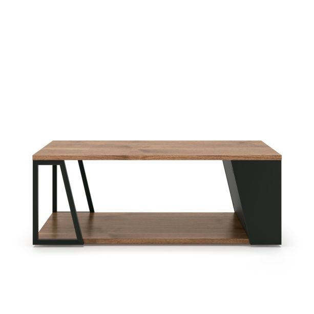 Albi Walnut / Black Metal Coffee Table | Style Our Home
