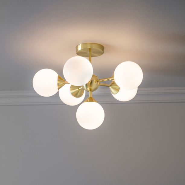 Oscano 6 Ceiling Light Brushed Gold by Gallary Living | Style Our Home