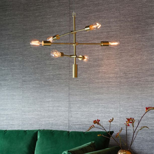 Rubensano 6 Pendant Light Brushed Gold by Gallary Living | Style Our Home