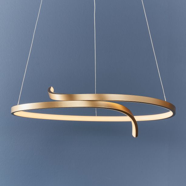 Rafeano Pendant Light Brushed Gold by Gallary Living | Style Our Home