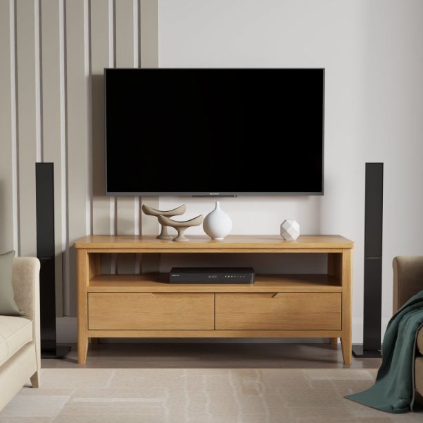 Ekero Oak Plasma Tv Unit by Hertiance Furniture | Style Our Home