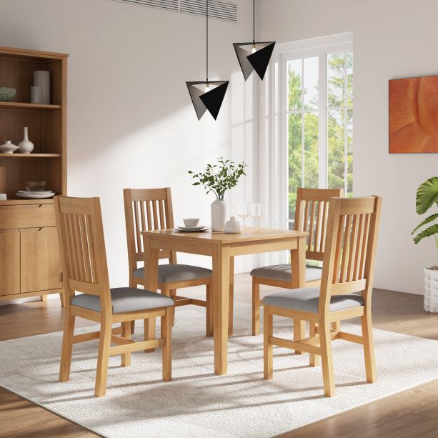 Ekero Oak Fixed Dining Table by Hertiance Furniture | Style Our Home