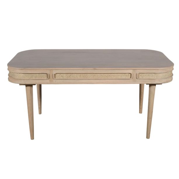 Clovelly Cane & Mango Wood Dining Table 6 Seater by Karvello Designs | Style Our Home