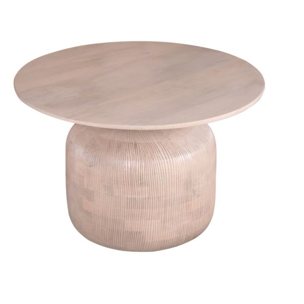 Clovelly Cane & Mango Wood Round Coffee Table by Karvello Designs | Style Our Home
