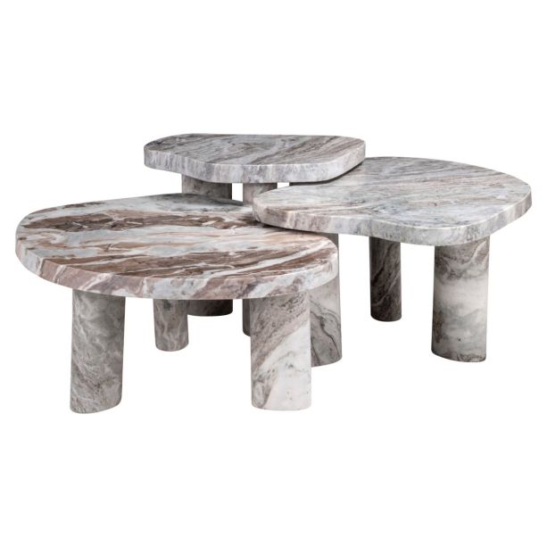 Camino Blush Beige Coffee Table (Set of 3) by Richmond Interiors | Style Our Home