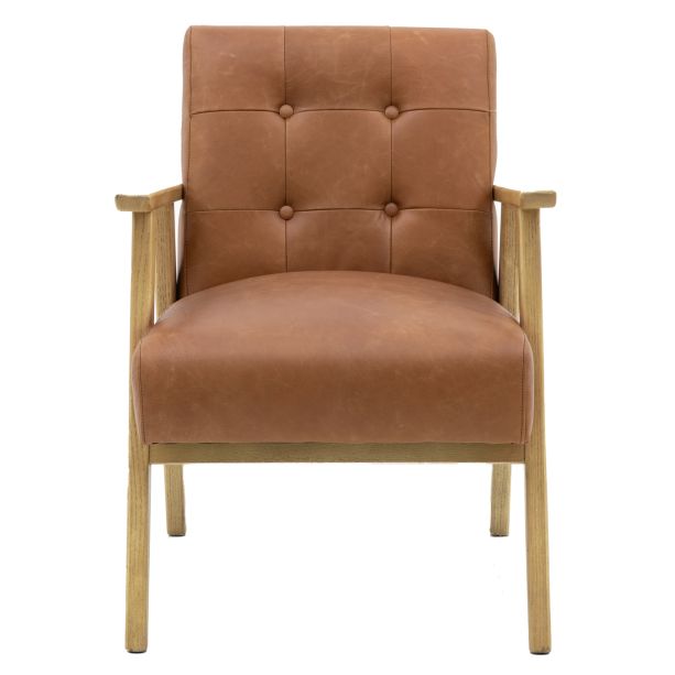 Blackhall Armchair Antique Brown Leather by Gallery Living | Style Our Home