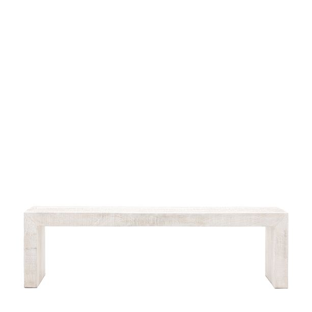 Calrion Dining Bench Whitewash by Gallery Living | Style Our Home