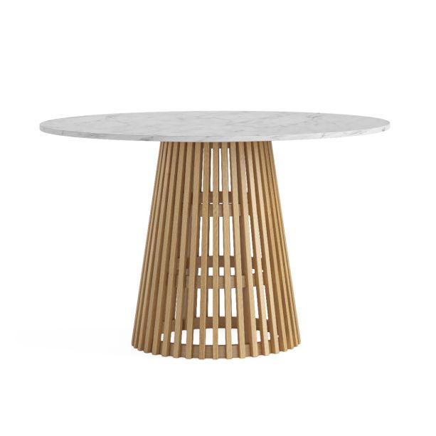 Soho Natural Marble Top Round Dining Table by Condell/Global Home Group | Style Our Home