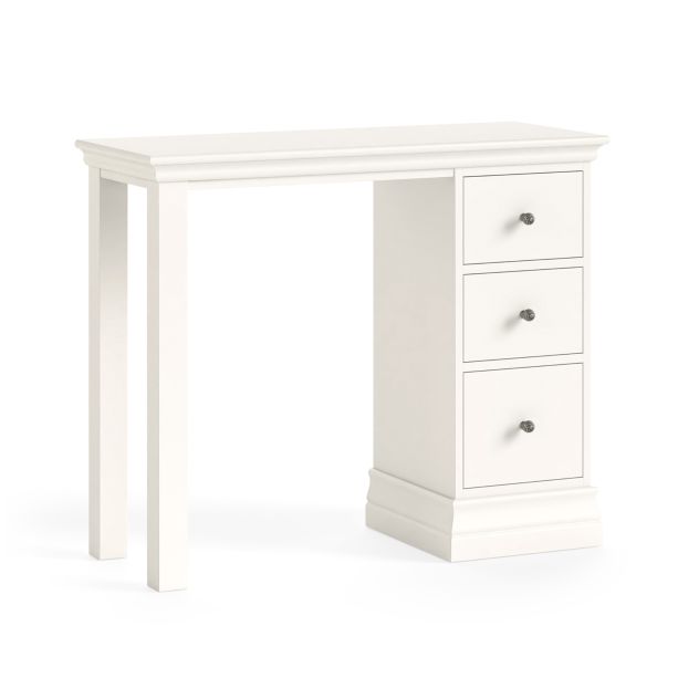Burgundy Single Pedestal Coconut Milk Dressing Table