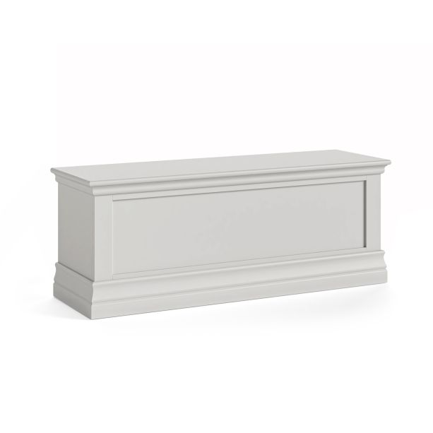 Burgundy Light Grey Blanket Box by Condell/Global Home Group | Style Our Home