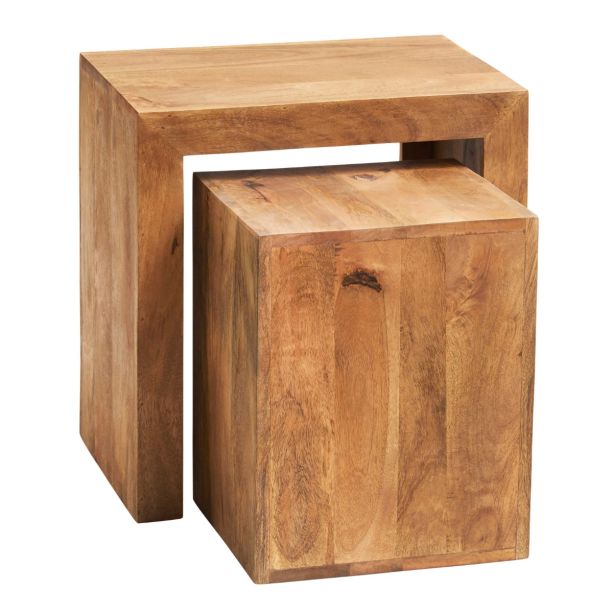 Karoo Light Mango Cubed Nest Of 2 Tables by Karvello Designs | Style Our Home