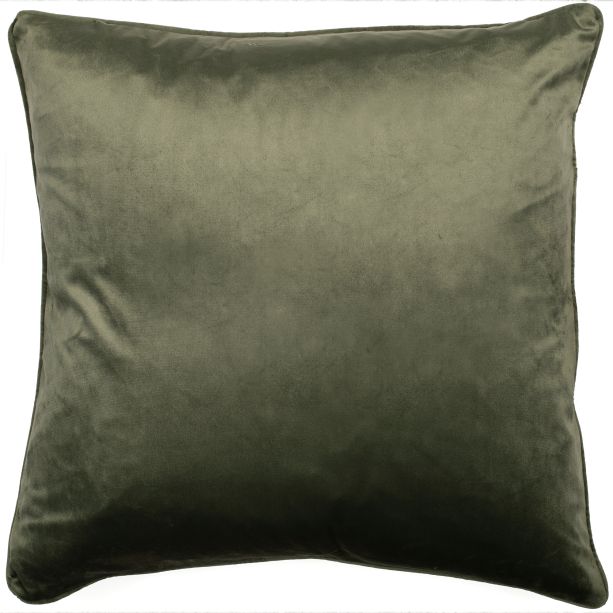 Velvet Piped Cushion Olive by Malini | Style Our Home
