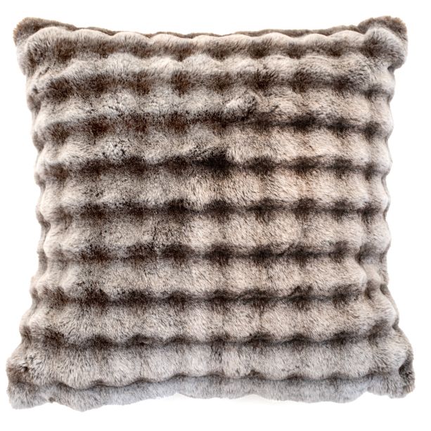Soft Bubble Cushion Faux Rabbit Taupe by Malini | Style Our Home
