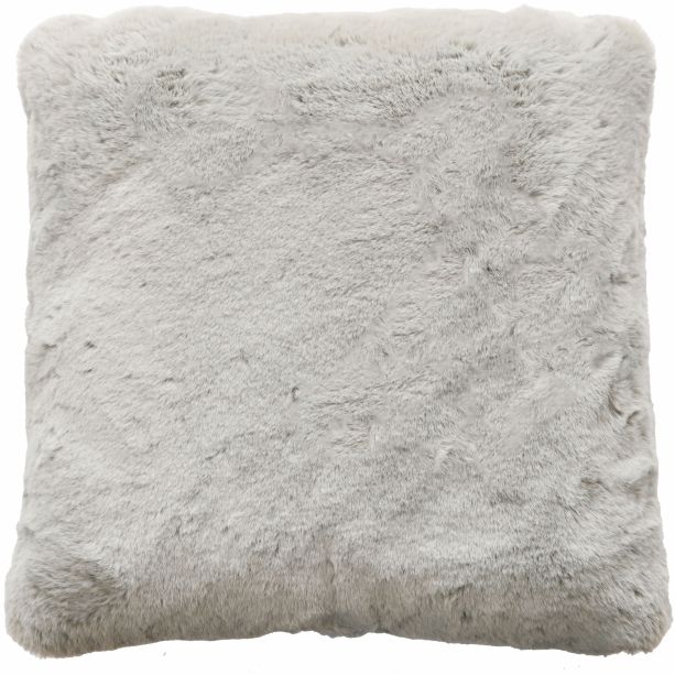 Luxury Faux Rabbit Cushion Grey by Malini | Style Our Home