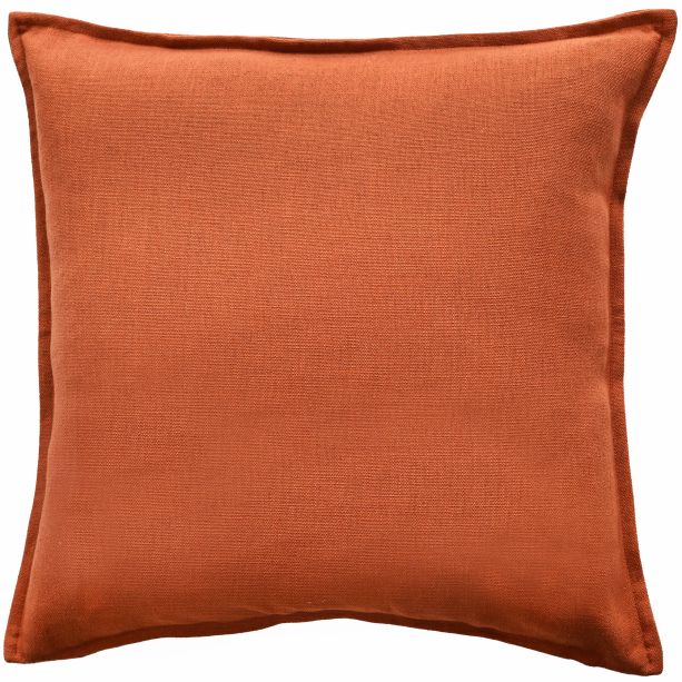 Poly Linen Mix With Flange Rust by Malini | Style Our Home