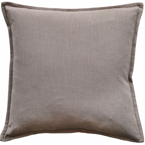 Poly Linen Mix With Flange Taupe by Malini | Style Our Home