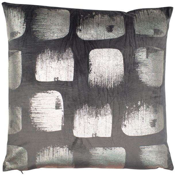 Abstract Squares On Grey Velvet by Malini | Style Our Home