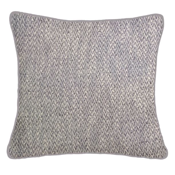 Herringbone Textured Cushion Silver by Malini | Style Our Home