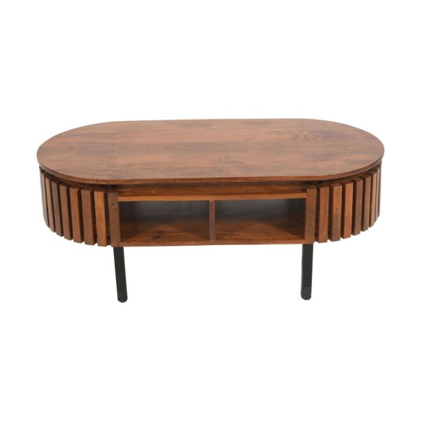 Oakhaven Slatted Mango Wood Rectangular Coffee Table by Karvello Designs | Style Our Home