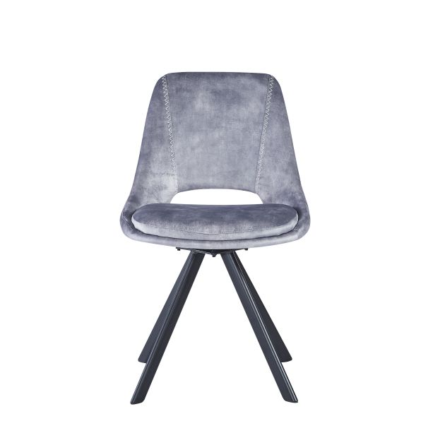 Kasper S Velvet Light Grey - Swivel Black Legsby Hertiance Furniture | Style Our Home