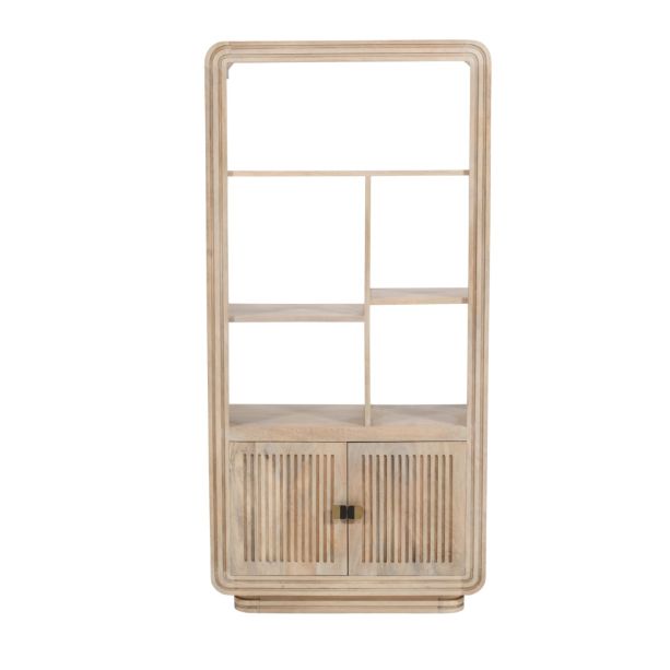 Calderwood Carved Mango Wood Bookcase by Karvello Designs | Style Our Home
