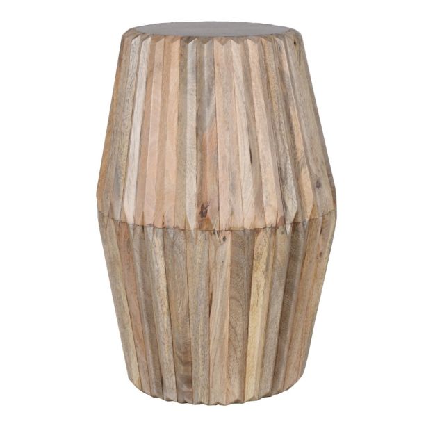 Calderwood Carved Mango Wood Side Table by Karvello Designs | Style Our Home