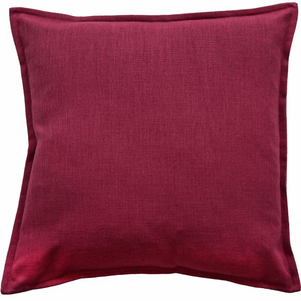 Poly Linen Mix With Flange Fuschia Size by Malini | Style Our Home