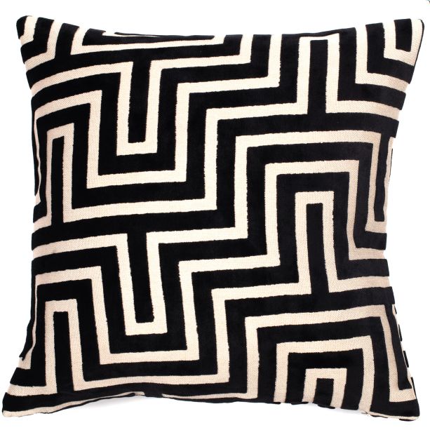 Maze Cut Velvet Pm Black Amazing by Malini | Style Our Home