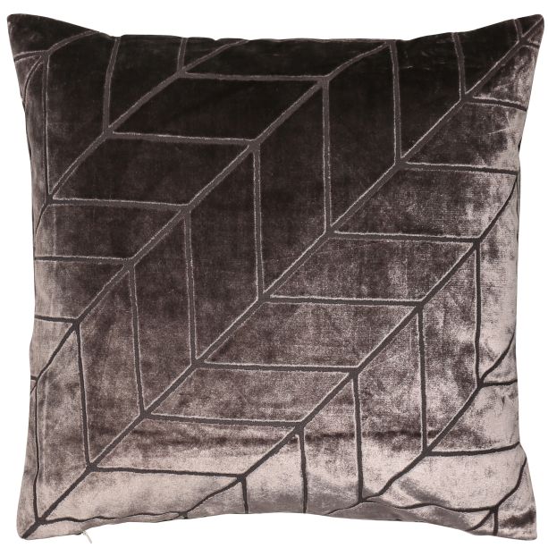 Cut Velvet Chevrons Truffle Hoxley by Malini | Style Our Home
