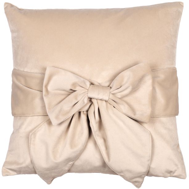 Velv Cushion With Bow Cream by Malini | Style Our Home