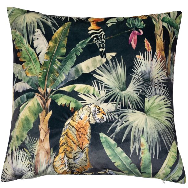 Velvet Print With Emb Tiger by Malini | Style Our Home