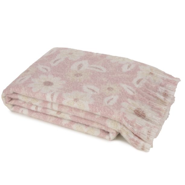 Pink Floral Print On Faux Mohair by Malini | Style Our Home