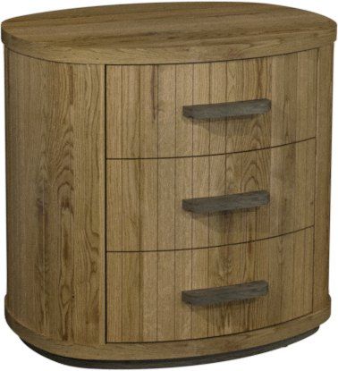 Vega Knotty Oak & Weathered Oak 3 Drawer Nightstand by Bentley Designs | Style Our Home