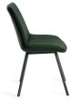 Fontana - Green Velvet Fabric Chairs with Grey Hand Brushing on Black Powder Coated Legs (Pair) from Style Our Home