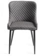 Indus Rustic Oak 6-8 Seater Table & 6 Cezanne Dark Grey Faux Leather Chairs - Black Legs by Bentley Designs | Style Our Home