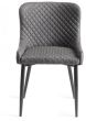 Ellipse Rustic Oak 4 Seater Table & 4 Cezanne Dark Grey Faux Leather Chairs - Black Legs by Bentley Designs | Style Our Home
