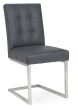 Tivoli Dark Oak 4-6 Seater Table & 4 Cantilever Chairs in Mottled Black Faux Leather by Bentley Designs | Style Our Home