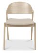 Vega Scandi Oak Ply Back Chair - Ivory Bonded Leather (Pair)by Bentle by Designs | Style Our Home