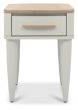 Larsen Scandi Oak & Soft Grey Lamp Table with Drawerby Bentle by Designs | Style Our Home