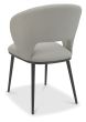 Luca - Grey Faux Leather Chair with Matt Black Legs (Pair) by Bentley Designs | Style Our Home