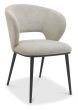 Luca - Beige Fabric Chair with Matt Black Legs (Pair) by Bentley Designs | Style Our Home