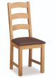 Salisbury Lite Ladder Dining Chair with Brown PU by Condell/Global Home Group | Style Our Home