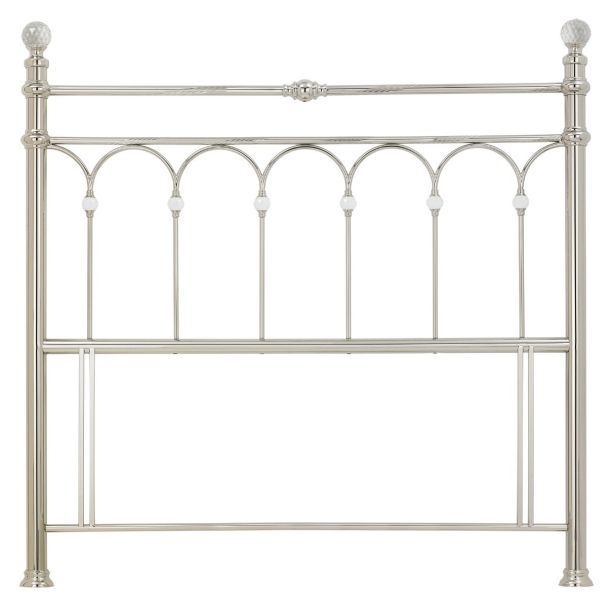 Krystal Shiny Nickel 4'6 Kingsize Headboard - Style Our Home