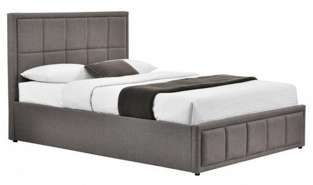 Hannover 4' Small Double Ottoman Bed in Grey