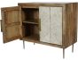 Linden Bone and Mango Wood 2 Door Cabinet by Libra | Style Our Home