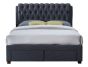 Valentino Charcoal Double Bed